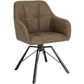 Miniatyrbild 1 av 8: Rootz Swivel Dining Chair - Roterande Stol - Kontorsstol - Ergonomisk design - Bekväma sittplatser - Hållbar konstruktion - 58,5 cm x 82,5 cm x 54,5 c
