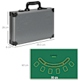 Pikkukuva 3 / 10: Rootz Poker Set - Poker Case - 400 Chips - Kasinopelit - 39,5 cm x 28cm x 8cm - Organisoitu peli - Texas Hold'em jopa 10 pelaajaa varten