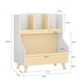 Miniatyrbillede 4 af 8: Rootz legetøjshylde til børn - Opbevaringsstativ til børn - Træmateriale - Vippebeskyttelse - 60 cm x 68 cm x 37 cm