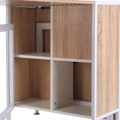 Miniatyrbillede 8 af 11: Rootz Folding Table - Dining Table - Side Tables - Storage Space For Living Room - Kitchen - Oak Wood - Metal Frame - Natural/White - 169 x 62 x 75 cm