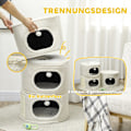 Pikkukuva 4 / 11: Rootz 4 Tier Cat Barrel - Cat Tower - Sisäinen kissatalo - Scratch & Play - 51 cm Ø x 100 cm H