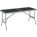 Miniatyrbillede 1 af 9: Rootz bærbart klapbord - Picnicbord - Udendørsbord - Nem opsætning - Kompakt og transportabelt - Holdbart og stabilt - Strygejern og MDF - 150 cm x 69