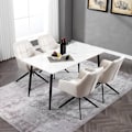 Miniatyrbild 2 av 9: Rootz Swivel Dining Chairs Set - Moderna stolar - Vadderad sammet - Ergonomisk design - 58cm x 86cm x 63,5cm