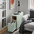 Miniatyrbild 3 av 8: ROTZ SOFA SIDA TABLE - END TABLE - Sängbordet - 3 lådor för förvaring - Pine MDF Stabilitet - 24 x 60 x 60 cm