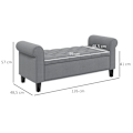 Miniatyrbillede 3 af 10: Rootz polstret sengebænk - Fløjlsbænk - Opbevaringsbænk - Elegant design - Rigelig opbevaring - Komfortable siddepladser - 126 cm x 48,5 cm x 57 cm -