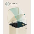 Miniatyrbillede 5 af 7: Rootz Beige stålspand - Skraldespand - Affaldskurv - 20 liters kapacitet - 34 cm x 28,5 cm x 40,4 cm