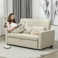 Miniatyrbillede 2 af 11: Rootz 2 -i -1 sovesofa - konvertibel sofa - justerbar ryglæn - fløjlsudseende - 155 cm x 90 cm x 88,5 cm - perfekt til ultimativ komfort