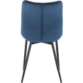 Miniatyrbillede 5 af 8: Rootz Velvet spisestuestole - Komfortable stole - Stilfulde siddepladser - Luksuriøs fløjl, ergonomisk design, slidstærkt metalstel - 46 cm x 40,5 cm