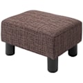 Miniatyrbillede 1 af 10: Rootz stilfuld skammel med stofbetræk - Fodstøtte - Sofabord - Komfortabel siddeplads - Alsidig brug - Gulvbeskyttelse - 40W x 30D x 24H cm - Linnedst