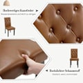 Miniatyrbillede 6 af 8: Rootz Spisestuestol - Højrygget Stol - Imiteret læderstol - Ergonomisk design - Nem vedligeholdelse - Robust konstruktion - 44cm x 99cm x 59cm