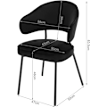 Miniatyrbillede 3 af 8: Rootz spisestuestol - Velvet spisestuestol - polstret stol - Ergonomisk ryglæn - 54cm x 83,5cm x 52cm, 1 par