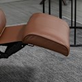 Miniatyrbillede 7 af 10: Rootz hvilestol - Drejelig tv-stol - imiteret læder - 145° vippelig ryglæn - 360° roterende base - Brun - 78cm x 87cm x 100cm