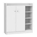 Miniatyrbillede 7 af 7: Rootz Skoskab - Skokiste - Skostativ - 4 hylder - Maksimalt 12 par - 1 skab - Spånplade - Aluminiumslegering - Hvid - 83cm X 30cm X 90cm
