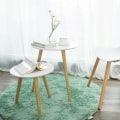 Miniatyrbild 2 av 7: Rootz Bord - Sidobord - Runt Bord - Soffbord - Tebord - 2 Sidobord - Snackbord - Runt soffbord - Vit
