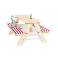 Miniatyrbild 2 av 6: Rootz Seat Cushions 'Nicki Für 4' - Stripe Design - 2 -Part Set - 100% bomull - Bekväm - 89 cm x 19 cm x 1,5 cm