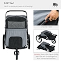 Miniatyrbild 7 av 10: Rootz PawHut Folding Pop Up Hundvagn - Pet Buggy - Hundvagn - Gångjärnstak - Stora gummidäck - Integrerat hundkoppel - 111 cm x 70 cm x 97,5 cm - Oxfo