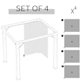 Miniatyrbillede 4 af 11: Rootz Gazebo - Sidepaneler - C Ringe - Kroge - Holdbar - Langtidsholdbar - Firkantet - Afrundede stænger - 100% polyester - Beige - 302x205cm