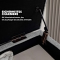 Miniatyrbillede 7 af 10: Rootz polstret opbevaringsbænk - Sengebænk - Osmannisk bænk - Stof i hørlook - 110 cm x 39 cm x 45 cm