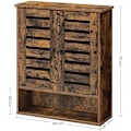 Miniatyrbillede 3 af 8: Rootz Vægskab - Badeværelsesskab - Opbevaringsskab - 2 døre - 1 åbent rum - Brun - Forarbejdet træ - Industrielt - 60 x 20 x 70 cm