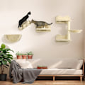 Miniatyrbillede 2 af 10: Rootz Cat Klatrevægsæt - Kattetræ - Kitty Tower - Kattelegetøj - Spånplader og plys - Fremmer sundhed og glæde - Dimensioner: 40 cm x 28 cm x 73 cm