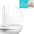Miniatyrbillede 2 af 9: Rootz Soft Close toiletlåg - D Shape Badeværelsessæde - Quick Release Funktion - Antibakteriel beskyttelse - 41-46cm x 36cm - Hvid