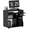Miniatyrbild 10 av 10: Rootz Rollable Computer Table - Desk With Storage - Mobil Workstation - gott om lagringsutrymme - 80 x 48 x 75 cm, svart