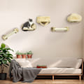 Miniatyrbild 2 av 10: Rootz PawHut Cat Stairs 5-delat set - Cat Climbing Steps - Cat Vägghyllor - Platssnål design - Multifunktionell - Hållbar och stabil - 44W x 22D x 28H