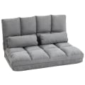 Miniatyrbild 1 av 9: Rootz 2-i-1 golvstolsäng - Justerbart ryggstöd - Bäddsoffa - Hög komfort - Slitstark stålstomme - 102L x 73W x 53H cm (Soffa) / 102L x 167W x 11H cm (