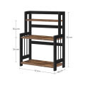Miniatyrbillede 3 af 7: Rootz Spice Rack - Krydderihylde Organizer - 3 niveauer Krydderiste - Krydderihylde - Vintage Brun/Sort - 41 x 18 x 53 cm