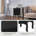 Miniatyrbillede 5 af 7: Rootz hvidt sengebord - Natbord, Opbevaringsenhed - Elegant design, Multifunktionelt, Robust konstruktion - Malet MDF, Metalgreb - 40 cm x 60 cm x 30
