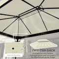 Miniatyrbild 4 av 11: Rootz Gazebo Ersättningstak - Tarpaulin - Pavilion tak - Solskydd UPF30+ - 400 cm x 300 cm - vitt