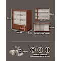Miniatyrbillede 5 af 6: Rootz Watch Box Organizer - Smykkeopbevaringsetui - Display Stand - MDF Velvet Acryl - Elegant design - Rummelige rum - Beskyttende låg - 15 cm x 29,5