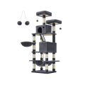 Miniatyrbild 1 av 8: Rootz Cat Tree - Skrapstolpe - Cat Climbing Tree - Cat Activity Tree - Cat Play Tree - Modern Cat Tree - Cat Tree House - Spånskiva - Plysch - Sisal -