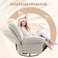 Miniatyrbillede 4 af 10: Rootz Hvilestol - TV-stol - 360° drejelig - Gyngefunktion - Chenille-stof - Pocket Spring Polstring - 104cm x 100cm x 102cm
