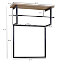 Pikkukuva 7 / 7: Rootz design seinävaatekaappi mango massiivipuu metalli 60x76x26 cm - Koukkutanko hyllyllä ja vaatetanko - Eteisen vaatekaappi vaatekaappi seinäpuuta