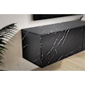 Pikkukuva 5 / 6: Rootz seinälle kiinnitettävä TV-kaappi - Mediakonsoli - Viihdeyksikkö - Naarmuuntumaton - 120cm x 30cm x 30cm - MDF marmorilla