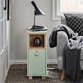 Miniatyrbillede 2 af 8: Rootz Sofa Side Bord - End Table - Bedside Table - 3 skuffer til opbevaring - fyrretræ MDF -stabilitet - 24 x 60 x 60 cm