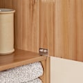 Miniatyrbillede 6 af 7: Rootz Cedar Badeværelsets kabinet - Tall Storage Unit - Rumbesparende arrangør - Miljøvenlig Cedar - 20x180x20cm