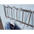 Miniatyrbillede 2 af 7: Rootz væg knagerække metal sølv 65x30x10 cm design hall knagerække stål - Krogestang vægpanel - garderobevæg - Gang knagerække