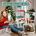 Miniatyrbillede 7 af 11: Rootz 135 cm Cat Scratching Post - Christmas Cat Tree - Play Tower - 6 niveauer af sjov - 60L x 45W x 135H cm
