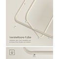 Miniatyrbillede 7 af 8: Rootz 3-delt sidebord - Beige bord - Spånplade stål polyester - Opbevaringskurv - Letvægts - Robust konstruktion - 45cm x 50cm x 50cm