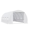 Pikkukuva 1 / 11: Rootz Foil Greenhouse - Polytunnel kasvihuone - Kasvihuone - Kasvihuone - Kävelykasvihuone - Vetoketjullinen ovi - Valkoinen - 6 X 3 X 2m