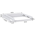 Miniatyrbillede 4 af 9: Rootz 2-i-1 puslebord - Vuggekommode - Opbevaringsenhed - Komfortabel højde - Sikkert design - Rigelig opbevaring - 80 cm x 48 cm x 78 cm
