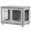 Miniatyrbillede 5 af 6: Rootz Hundebur - Hundehus - Vaskbar polstring - 2 låse - Spånplade - Oxford klud - Grå - 90 cm x 58 cm x 65 cm