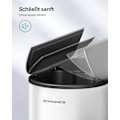 Miniatyrbillede 5 af 7: Rootz stål skraldespand - Affaldsspand - Skraldespand - Fodpedal - Cloud White-Metallic Silver - PP Plast Indvendig spand - 20L & 30L Kapacitet - 49 c