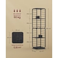 Miniatyrbillede 4 af 8: Rootz bogreol - Ebony Black-Ink Black - Spånpladestål - Stor opbevaring - Robust konstruktion - Nem montering - 43cm x 43cm x 158cm