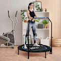 Miniatyrbild 2 av 10: Rootz Fitness studsmatta - Exercise Rebounder - Ministudsmatta - Stålram - 102cm x 99-123cm - Svart+Blå