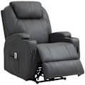 Miniatyrbillede 1 af 10: Rootz Massage TV Stol - Hvilestol - Elektrisk Ryglæn - Kunstlæder - 82cm x 97cm x 110cm