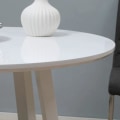 Miniatyrbillede 5 af 7: Rootz Spisebord - Køkkenbord - Til 2 personer - Højglans overflade - Med bordfødder - Hvid - 72 x 72 x 75cm