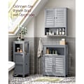 Miniatyrbillede 7 af 7: Rootz Badeværelsesskab - Opbevaringsenhed - Organizer - MDF-konstruktion - Mystical Grey - 30cm x 30cm x 82cm - Letvægts - Robust - Nem montering